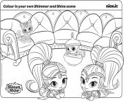 Printable New Shimmer and Shine coloring pages