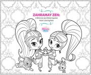 Printable Zahramay Zen Shimmer and Shine Adult Coloring coloring pages