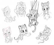 Printable Shine and Shimmer Nahal Sketches coloring pages