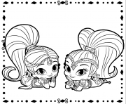 Printable Shimmer and Shine coloring pages