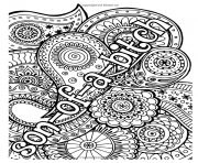 Printable son of bitxh word adult coloring pages