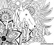 Printable fuck yeah word doodle coloring pages