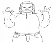 Printable wwe jeff hardy coloring page coloring pages