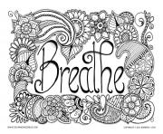 Printable breathe adult anti stress jennifer 3 coloring pages