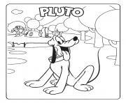 Printable pluto mickey mouse coloring pages