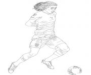 Printable edinson cavani soccer coloring pages