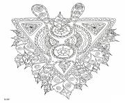 Printable mythical creature with tribal pattern adults coloring pages