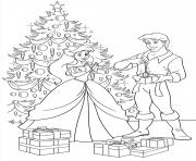 Printable disney princess christmas gifts coloring pages