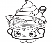 Printable Shopkins Icecream Strawberry coloring pages