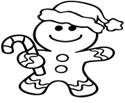 Printable Gingerbread Man Christmas coloring pages