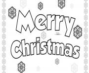Printable Merry Christmas Simple Easy coloring pages