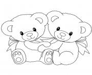 Printable baby teddy bear love heart coloring pages