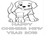 Printable Happy Chinese New Year 2018 Sheet coloring pages