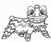 Printable chinese new year dragon smile coloring pages