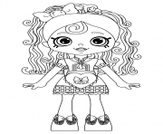 Printable Shopkins Doll Spaghetti Sue Lil Shoppie from the Happy Places coloring pages