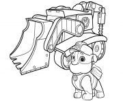 Printable paw patrol rubbles bulldozer paw patrol coloring pages