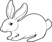 Printable easter cute bunny coloring pages