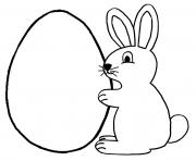 Printable easter bunny egg coloring pages