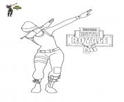 Printable Fortnite Dab coloring pages