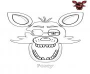 Printable Foxy Face FNAF coloring pages