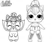 Printable LOL Kitty Queen coloring pages
