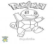 Printable Squirtle Pokemon coloring pages