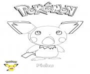 Printable Pichu Pokemon coloring pages