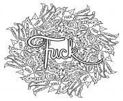 Printable fuck swear word coloring pages