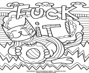 Printable fuck it swear word coloring pages