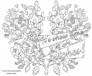 Printable Its show time bitches swear word coloring pages