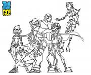 Printable teen titans go all team coloring pages