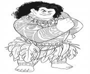 Printable maui strong moana coloring pages
