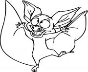 Printable bat halloween funny coloring pages