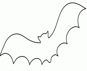 Printable bat outline halloween coloring pages
