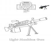 Printable Light Machine Gun Fortnite Battle Royale coloring pages