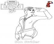 Printable Sun Strider Fortnite Girl coloring pages