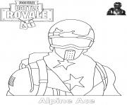 Printable Alpine Ace Skin Fortnite coloring pages