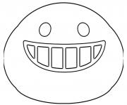 Printable Google Emoji Smiling Teeth coloring pages