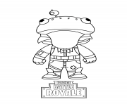 Printable fortnite mini frog coloring pages