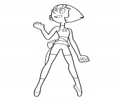 Printable steven universe pearl cartoon coloring pages