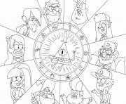 Printable timely gravity falls coloring pages