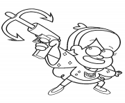 Printable gravity falls mabel with a tool coloring pages