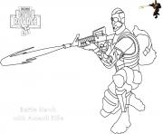 Printable assault rifle shot fortnite coloring pages