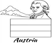Printable austria flag mozart coloring pages