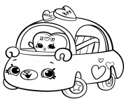 Printable Cutie Cars for Girls coloring pages