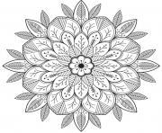 Printable mandala flowers for adult coloring pages