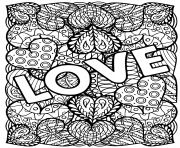 Printable adult love hearts valentines coloring pages
