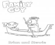Printable Family Guy Brian and Stewie coloring pages
