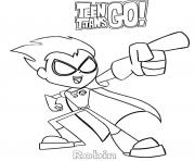 Printable Cartoon Robin Teen Titans Go coloring pages