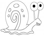 Printable garry from spongebob for kids coloring pages